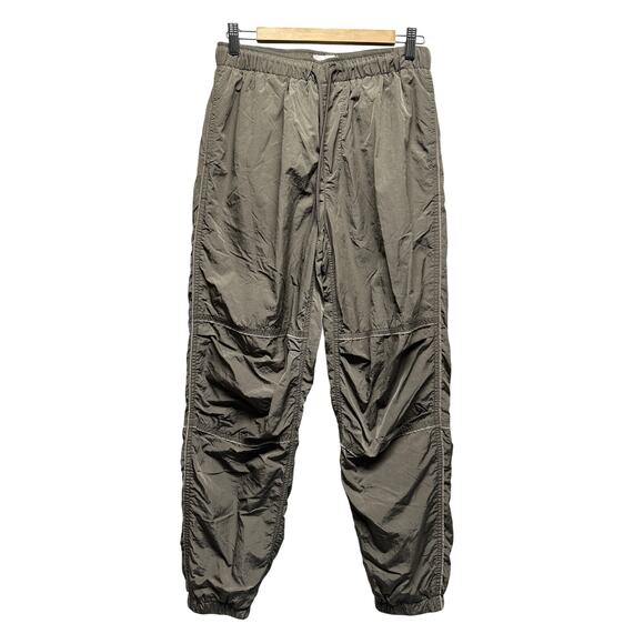 Urban Outfitters Nylon Parachute Joggers Olive Green Size M Men or Unisex - Picture 1 of 14